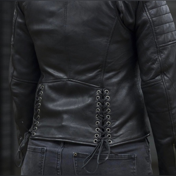 NWT Whet Blu The Princess Side-Laced Leather Jacket Size XXL - Picture 5 of 9